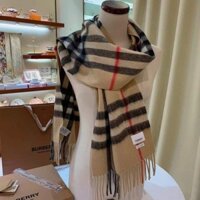 Khăn quàng cổ BURBERRY sợi len kết hợp cashmere kthuoc 180*30cm có ảnh và video thật 100%(Full box hãng)