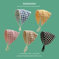 Khăn Quàng Cổ Đan Móc Thủ Công Hình Tam Giác Nhỏ Phong Cách Đồng Quê Pháp Cổ Điển Cho Nữ Sinh Khăn Quàng Đầu