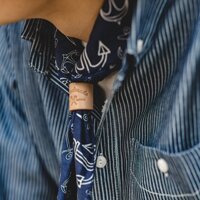 Khăn Quàng Cổ Kaki Hình Vuông Phong Cách Retro Nhật Bản Cho Nam