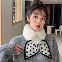 Khăn Quàng Cổ Lông Thỏ Buộc Nơ siêu xinh kèm ảnh , video thật - Khăn Be