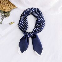 Khăn quàng cổ lụa vuông size 70x70cm - Mã 7054 - Xanh Navy