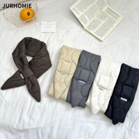 Khăn quàng cổ nữ JURHOMIE, Khăn quàng cổ màu trơn ấm áp, Bảo vệ cổ phong cách Hàn Quốc thông thường