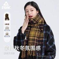 Khăn quàng cổ nữ không khí mùa đông yếm phong cách Hàn Quốc dễ phối dày tính khí Khăn Quàng Cổ Màu Xanh Quà Tặng khăn choàng dài mẫu mới