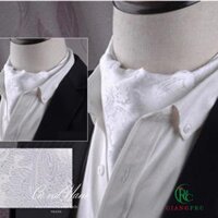 Khăn quàng cổ phong cách quý Tộc thời trang Anh Quốc ASCOT TIE Giangpkc K01-09 - Trắng,116x16cm