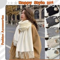 Khăn Quàng Cổ Trơn Nam Nữ Chất Len Dạ Không Xù Lông Cao Cấp Phong Cách Vintage - KQ08