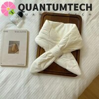Khăn quàng lông chéo QUANTUMTECH, Phụ kiện trang phục Khăn quàng cổ có đệm, Khăn choàng giữ nhiệt màu trơn thời trang chống gió giữ ấm ngoài trời