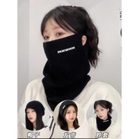 Khăn quàng mùa thu đông cho phụ nữ có móc tai, giữ ấm cổ, khăn đa năng cho đạp xe, mặt nạ chống gió cho nam