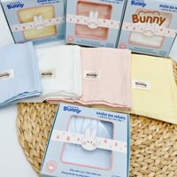 Khăn sợi tre lụa cho bé KidAndMom Bunny đa năng làm khăn tắm khăn quấn chăn đắp điều hoà mềm mịn thoáng size 110x100cm