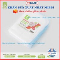 Khăn sữa cho bé, Khăn Xô sữa Mipbi Xuất Nhật 100% cotton siêu mềm