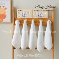 Khăn Sữa Hi Mom - Set 10 Khăn Xô Muslin 2 Lớp Trắng Siêu Mềm, Mịn Rửa Mặt, Tắm Cho Bé Sơ Sinh
