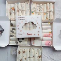 Khăn sữa hộp aden set 6 cái sịn sò cao cấp