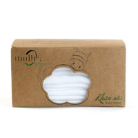 Khăn sữa Organic cao cấp Mollis P777 10 cái/hộp (màu trắng)