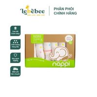 Khăn sữa sợi tre Nappi (hộp 6 khăn 30x30)