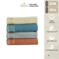 Khăn Tắm Belleto Cotton BQK9 50x100cm Dày Dặn,Mền Mại, Thấm Hút, Kháng Khuẩn, Không Đổ Lông