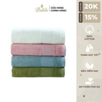 Khăn Tắm Belleto Cotton WB07 60x120cm Dày Dặn,Mền Mại, Thấm Hút, Kháng Khuẩn, Không Đổ Lông