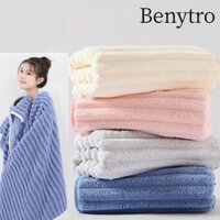 Khăn tắm BENYTRO, Khăn khách sạn mềm mại thấm hút cao, Khăn đi biển nhẹ nhung san hô sợi nhỏ dày