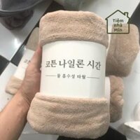 Khăn Tắm Bông Lông Cừu Hàn Quốc Khổ 70x140Cm Siêu Mềm Mịn, Thấm Hút Nước Cực Tốt, Thích Hợp Cho Mọi Loại Da