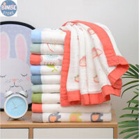 Khăn tắm cho bé, khăn xô tắm sợi tre 4 lớp bo viền cho bé loại cao cấp Binbestore