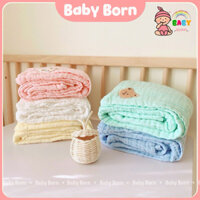 Khăn tắm cho bé sơ sinh khăn xô tắm 6 lớp Monona Organic kháng khuẩn, mềm êm, thấm hút tốt NEG2405T Baby Born shop