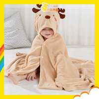 Khăn tắm có mũ trẻ em. Áo choàng tắm lông cừu mềm mịn cho bé 3nana.kids