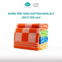 Khăn Tắm Cotton Tự Nhiên 100%  Xuất Nhật Niva BJ1 Mềm Mịn Thấm Hút, An Toàn, Hoa Văn Kích Thước 500x1000 mm