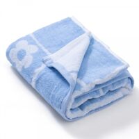 Khăn tắm dệt họa tiết 2 mặt Cotton Animo T2304_HV004 (60x120cm,Xanh nhạt)