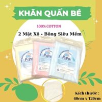 Khăn tắm em bé 2 mặt xô- bông ,  100% cotton  , KT 50*100cm
