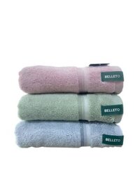 Khăn Tắm, Khăn Gội/Mặt, Khăn Tay Belleto Cotton Thấm Hút Tốt, Dày Dặn, Mềm Mịn, Nhanh Khô Phù Hợp Cho Gia Đình, Khách Sạn, Thể Thao Và Du Lịch WB21-WB20-MB20-UB20