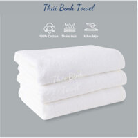 Khăn Tăm Lớn Khách Sạn TeonTowel 70x140cm 100% Cotton, Khăn Trắng Mềm Mại, Thấm Hút Nước