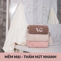 Khăn tắm lớn sợi microfiber, lông mềm mịn, thấm hút nước nhanh 70x140cm