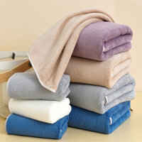 Khăn Tắm Lông Cừu San Hô Hộ Gia Đình Màu Trơn Người Lớn Lớn Hơn Cotton Nguyên Chất Hấp Thụ Khăn Nước Trẻ Em Áo choàng Tắm Mềm Khăn Đi Biển