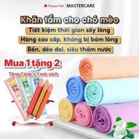 Khăn Tắm MASTERCARE Dành Cho Chó Mèo Thấm Hút Nhanh Siêu Tiện Dụng Sạch Nước Trên Người Bé 30x40cm