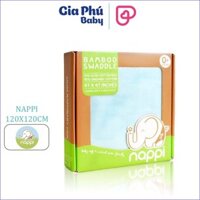 Khăn tắm nappi sợi tre  kích thước 120 x 120cm hàng chính hãng cho bé từ sơ sinh
