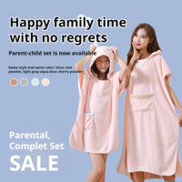 Khăn tắm nhung san hô dày dành cho người lớn thấm hút nhanh khô áo choàng tại nhà