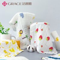 Khăn tắm rửa mặt trẻ sơ sinh cho bé sơ sinh Ariel khăn tay nhỏ Khăn vuông cotton 6 lớp gạc tắm mềm