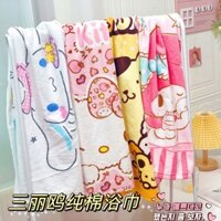 Khăn Tắm Sợi cotton Nguyên Chất Thấm Hút Tốt Họa Tiết Hoạt Hình Xinh Xắn a877