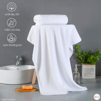 Khăn Tắm Toàn Thân Màu Trắng Cao Cấp 70x140cm Chất Liệu Mềm Mại Thấm Hút Tốt Kiểu Dáng Sang Trọng