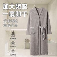 Khăn tắm, VÁY TẮM, áo choàng tắm dành cho người lớn, áo choàng ngủ đôi nam nữ thu đông dày dặn thấm nước, áo choàng tắm dài