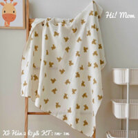 Khăn tắm xô, chăn đắp, khăn quấn 2 lớp Himom muslin mềm mại cho bé