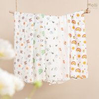 Khăn tắm xô đa năng Premium Bamboo Molli, chăn đắp cho bé