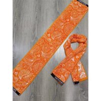 Khăn thể thao màu cam nhuộm sợi cotton nguyên chất ngoại thương, khăn dài mềm mại cho tập yoga ngoài trời tại nhà với một số lỗi nhỏ