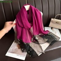 Khăn thêu bướm NOVALINK, Khăn lụa lớn, Thời trang quấn Foulard Sang trọng dành cho nữ Khăn choàng Hijab Nữ