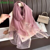 Khăn Thêu Bướm SHANLIN, Khăn Lụa Lớn Foulard, Khăn Đầu Quấn Sang Trọng Nữ Khăn Choàng Hijab Nữ