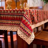 Khăn trải bàn ăn phong cách cổ điển Bohemian Khăn trải bàn phong cách dân tộc Khăn trải bàn Bàn trà hình chữ nhật Khăn trải bàn hình tròn nhà trọ nhà trọ HT5L