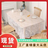 Khăn trải bàn ăn ren văn nghệ rỗng màu trắng Khăn trải bàn đơn giản đồng quê kiểu Mỹ Instagram Khăn trải bàn nền phòng S1C8