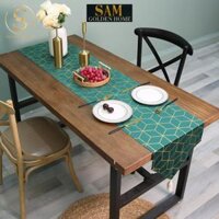 Khăn Trải Bàn Ăn Table Runner Emerald Keno Cao Cấp Chống Thấm Nước Sang Trọng Phong Cách Hiện Đại
