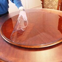 Khăn trải bàn bằng nhựa pvc trong suốt tròn chống thấm nước và chống bỏng khăn trải bàn bằng nhựa