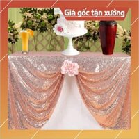 Khăn Trải Bàn Cao Cấp Vải Kim Tuyến Rộng 1m5 Trang Trí Cưới Hỏi, Sinh Nhật, Lễ Hội Sang trọng