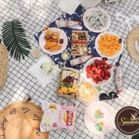 ﹍Khăn trải bàn caro chất liệu PVC không thấm nước dùng làm phông nền chụp ảnh picnic dã ngoại 88038 THẾ GIỚI TIỆ