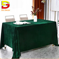 Khăn Trải Bàn Giáo Viên Bàn Lễ Tân Hội Nghị Khăn Vải Nhung Màu Xanh Rêu Sang Trọng DC-75